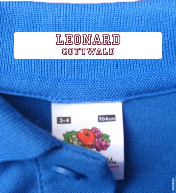 Iron On Name Tags For Clothes